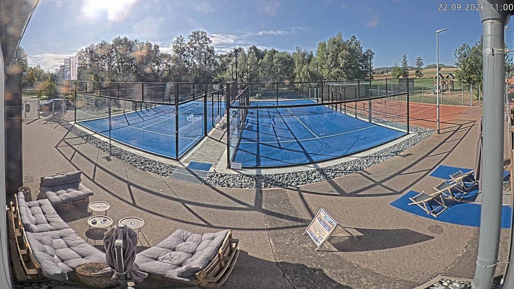 Aktueller Blick auf die Padel-Plätze